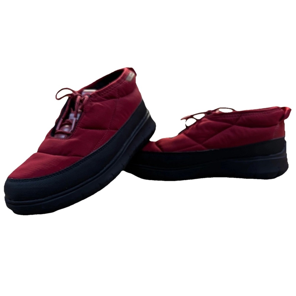 Cole Haan Zerogrand‎ Mens 8M Red Puffer Quilted Lace Up Booties C36255